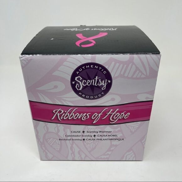 Scentsy Ribbons of Hope Retired Breast Cancer Awareness Full Size Warmer Burner - Picture 2 of 9